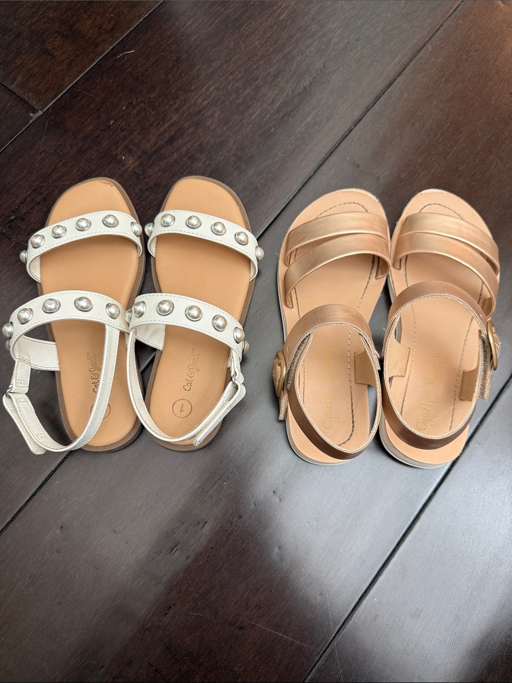 Lot of 2 Girls Studded Sandals - Kids Shoes